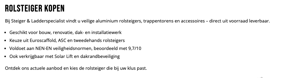 tl;dr voor optimalisatie vindbaar in ai