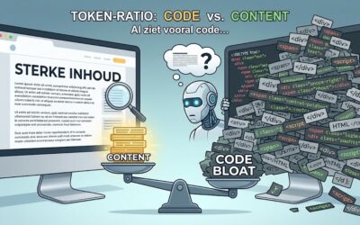 Token ratio website: waarom te veel code AI zichtbaarheid schaadt