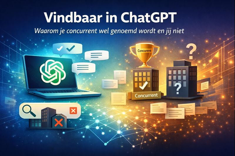 Vindbaar in ChatGPT: Waarom je concurrent wel genoemd wordt en jij niet