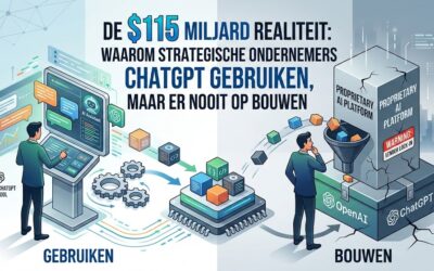 De $115 Miljard Realiteit: Waarom strategische ondernemers ChatGPT gebruiken, maar er nooit op bouwen  