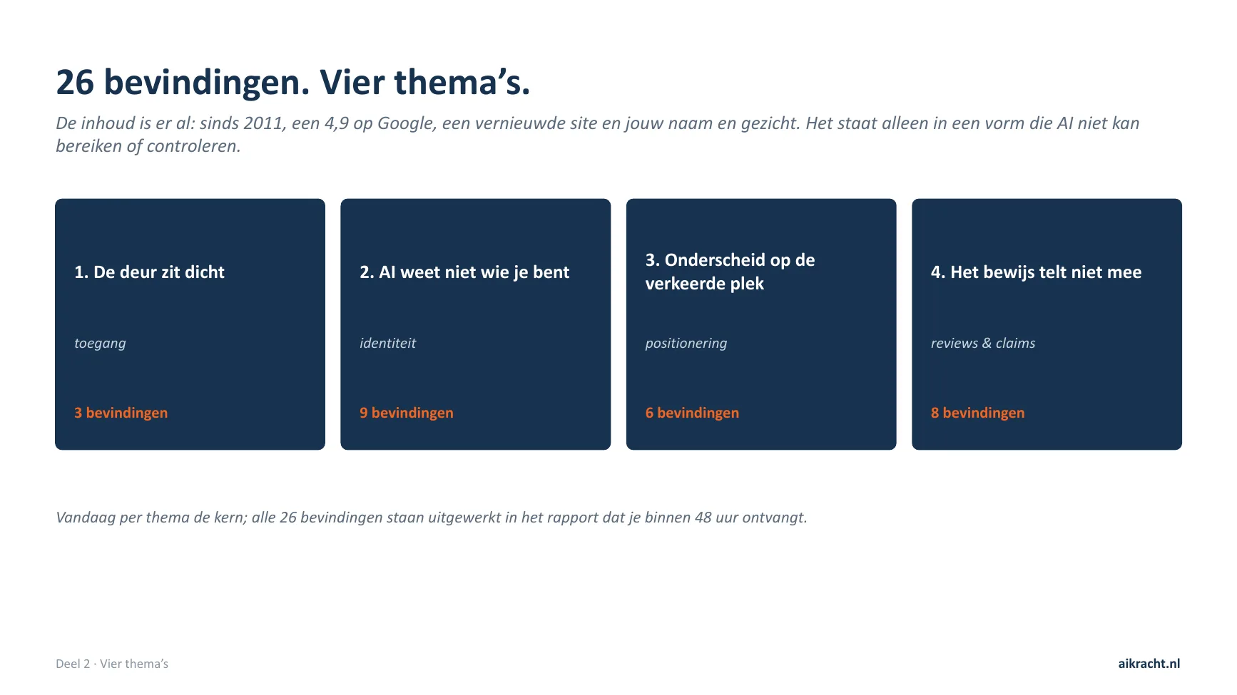 Overzicht uit de strategiesessie van CoProductie: 26 bevindingen in vier thema's